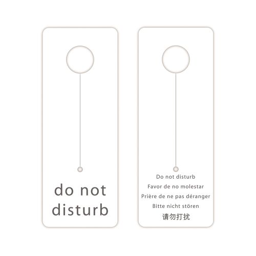 Do Not Disturb Door Hanger Sign, Multiple Languages